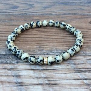 Dalmatian Jasper bracelet - dainty bracelet, healing bracelet